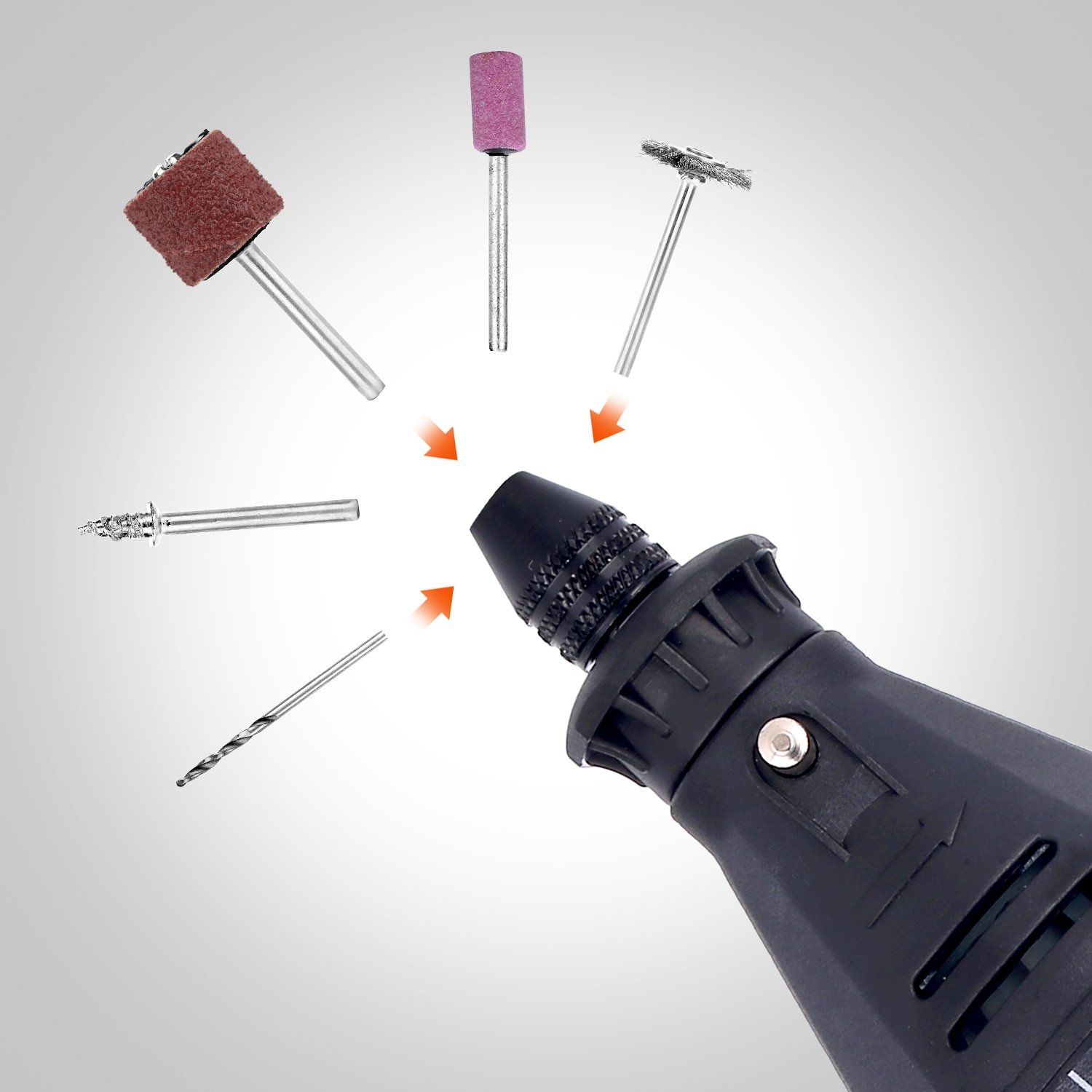 Electric Mini Drill with Universal Chuck Set 180 Pcs Electric Mini Drill with Universal Chuck Set 180 Pcs